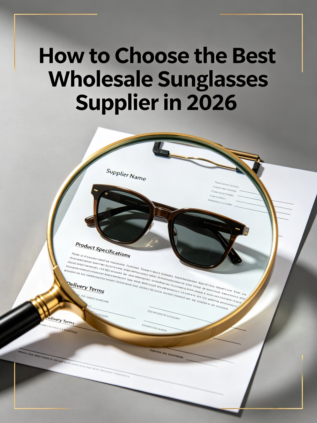 How to Choose the Best Wholesale Sunglasses Supplier in 2026
