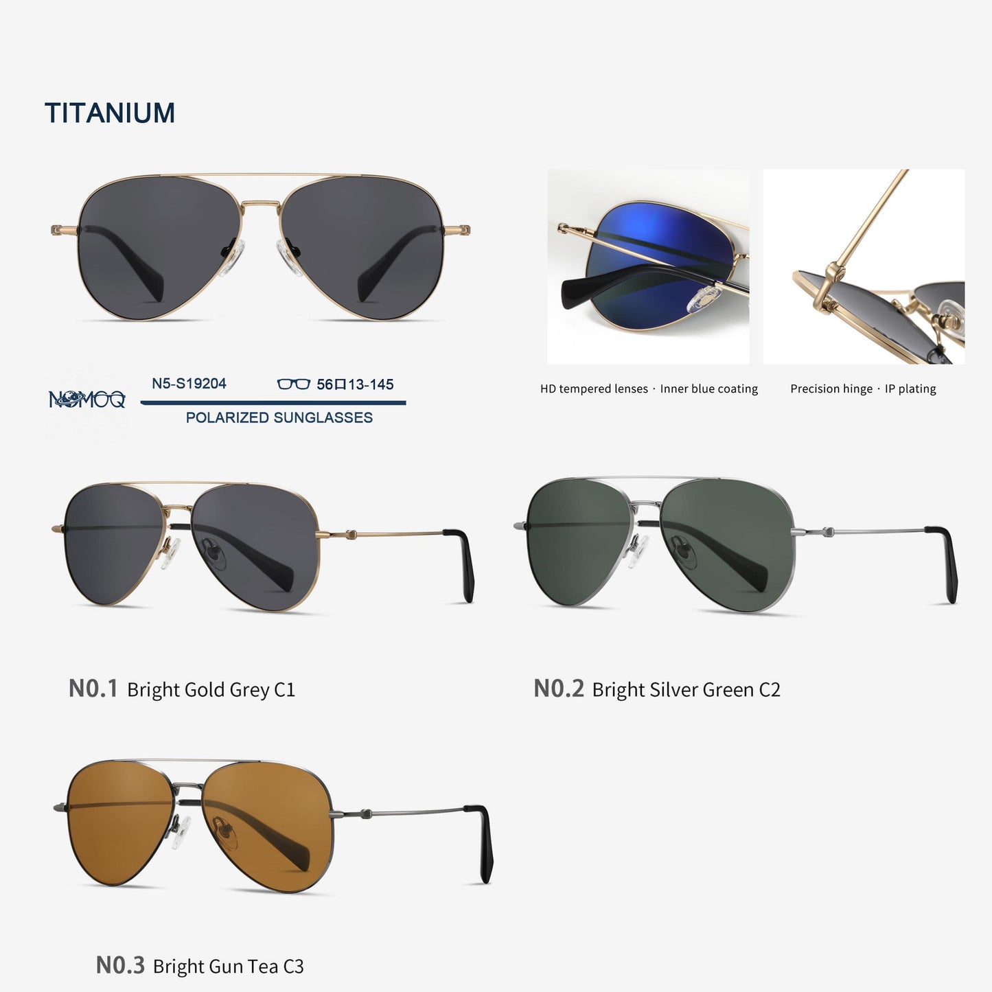 Polarized Titanium Sunglasses N5-S19204
