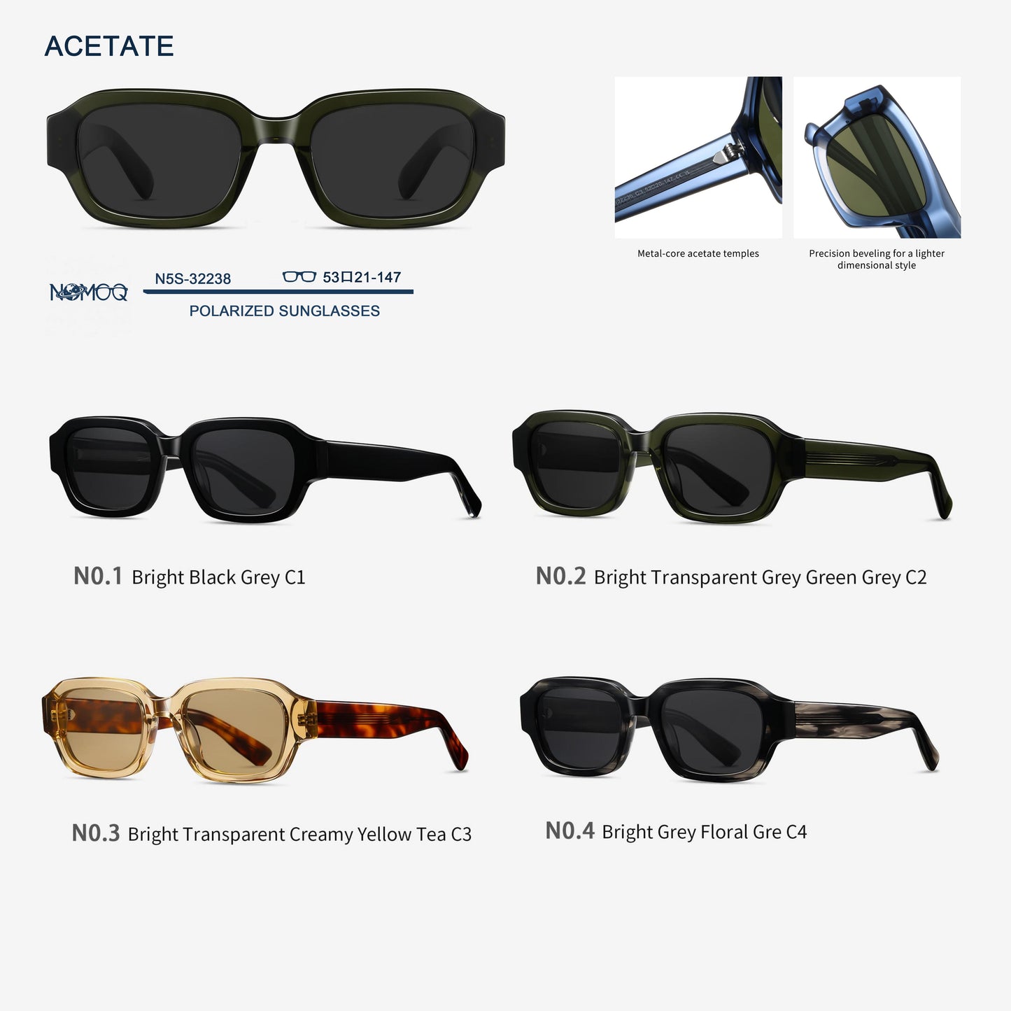 Polarized Acetate Sunglasses N5S-32238