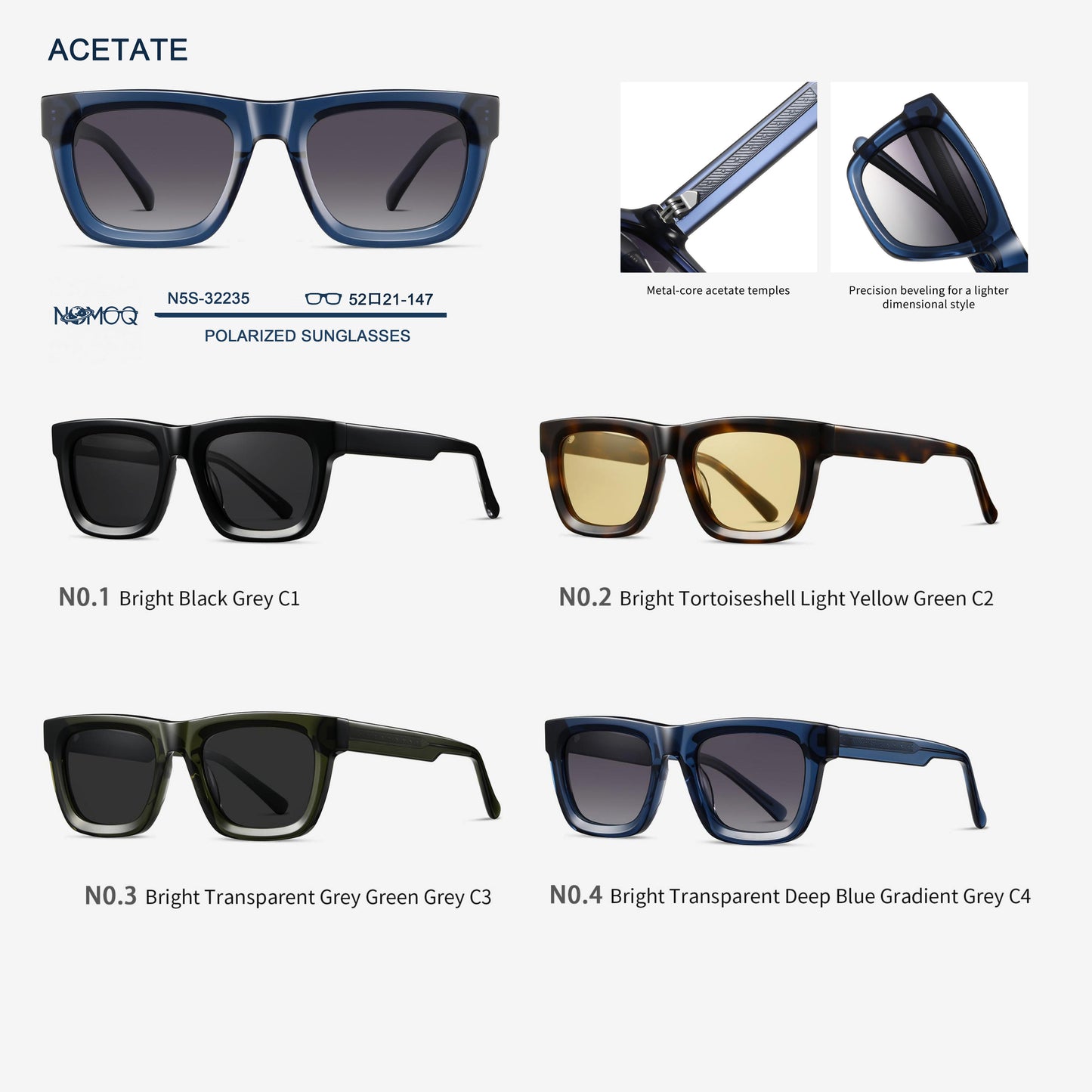Polarized Acetate Sunglasses N5S-32235