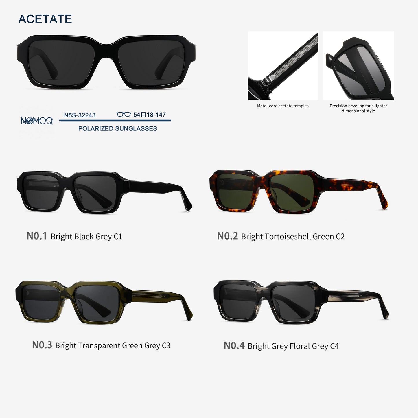 Polarized Acetate Sunglasses N5S-32243