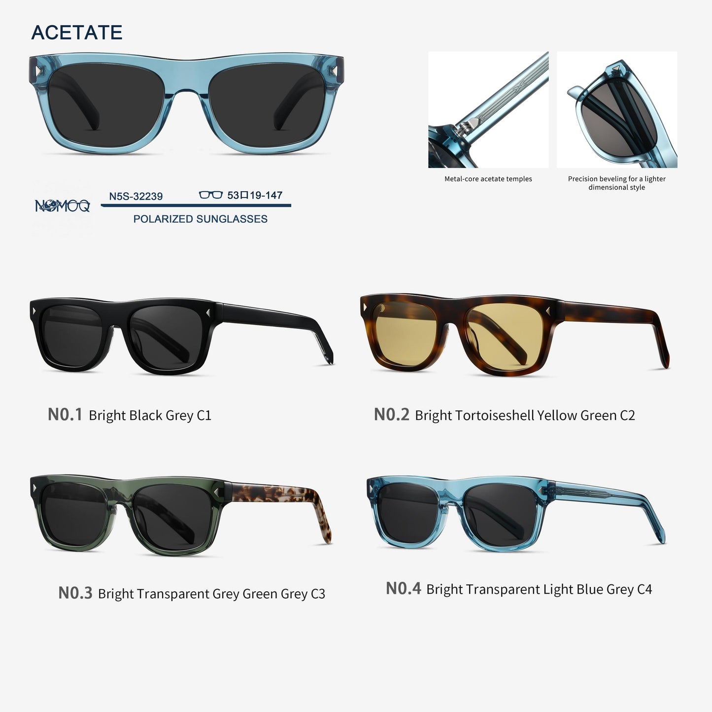 Polarized Acetate Sunglasses N5S-32239