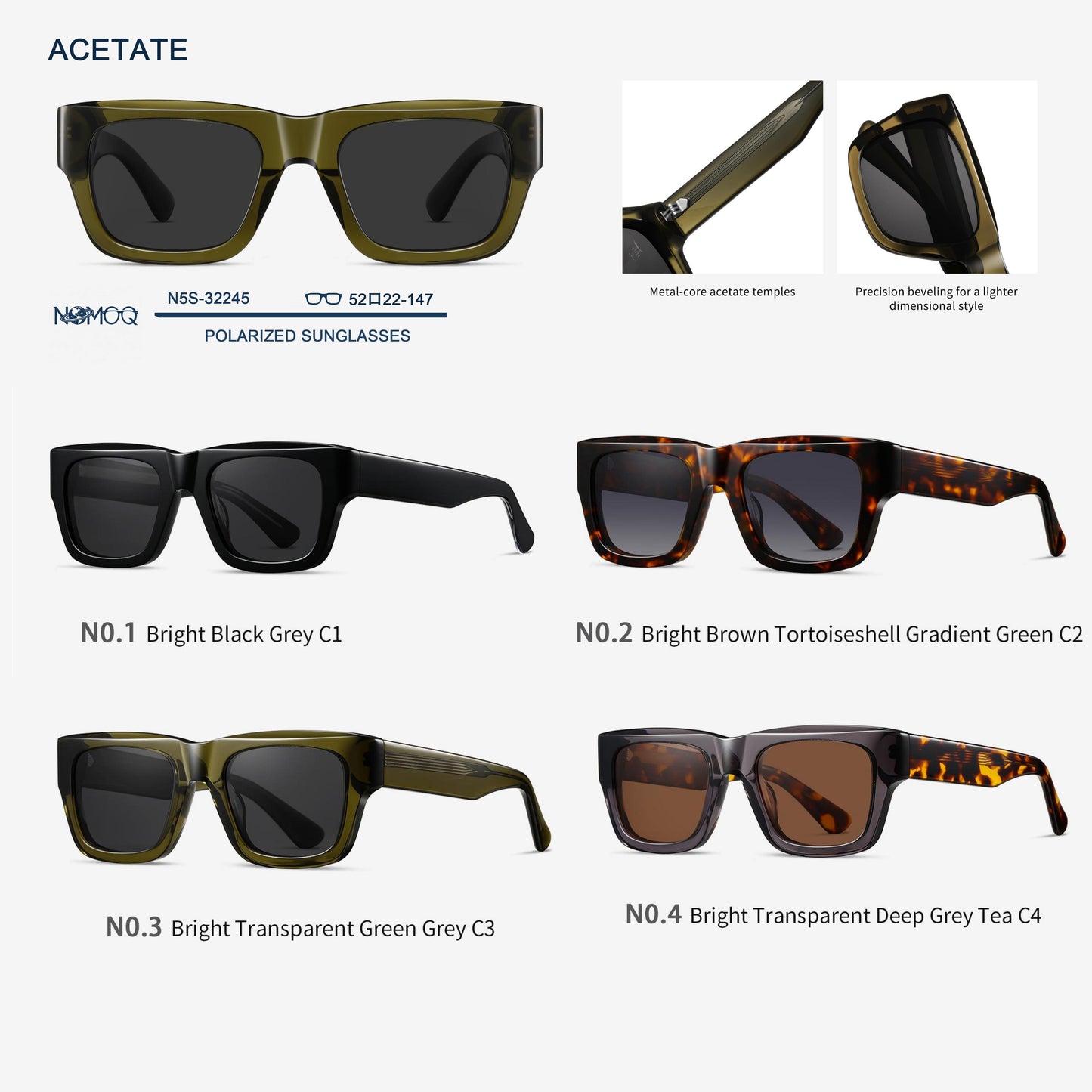 Polarized Acetate Sunglasses N5S-32245