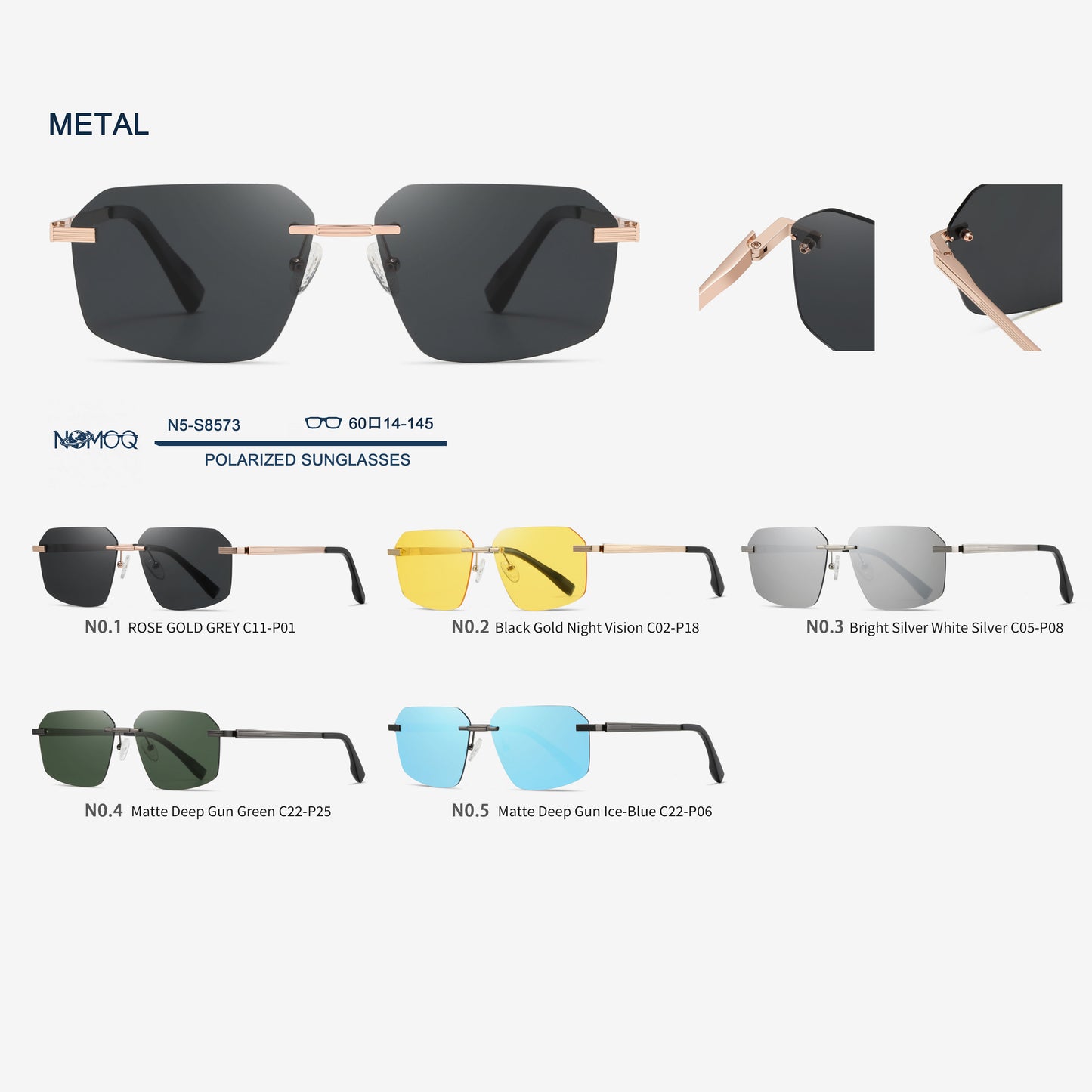 Polarized Metal Sunglasses N5-S8573