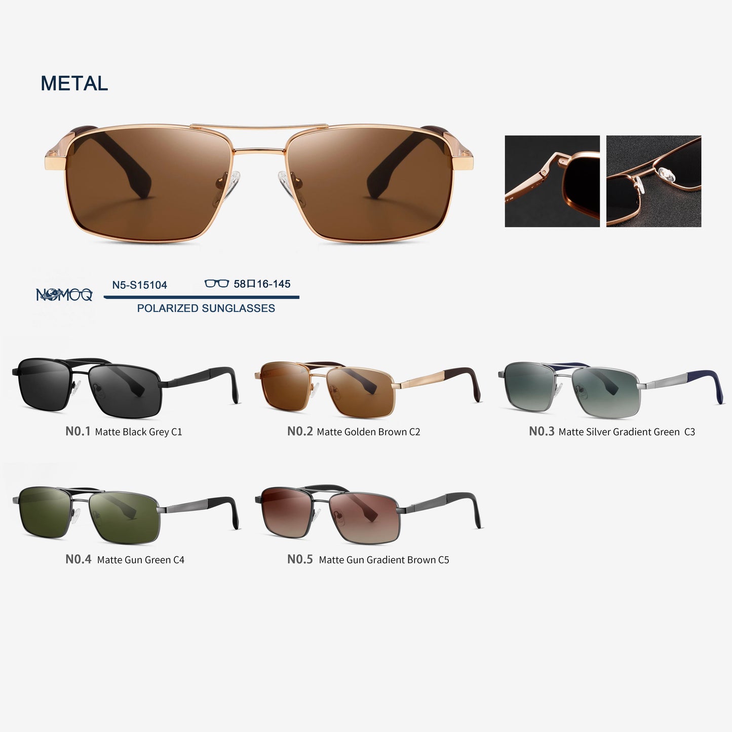 Polarized Metal Sunglasses N5-S15104