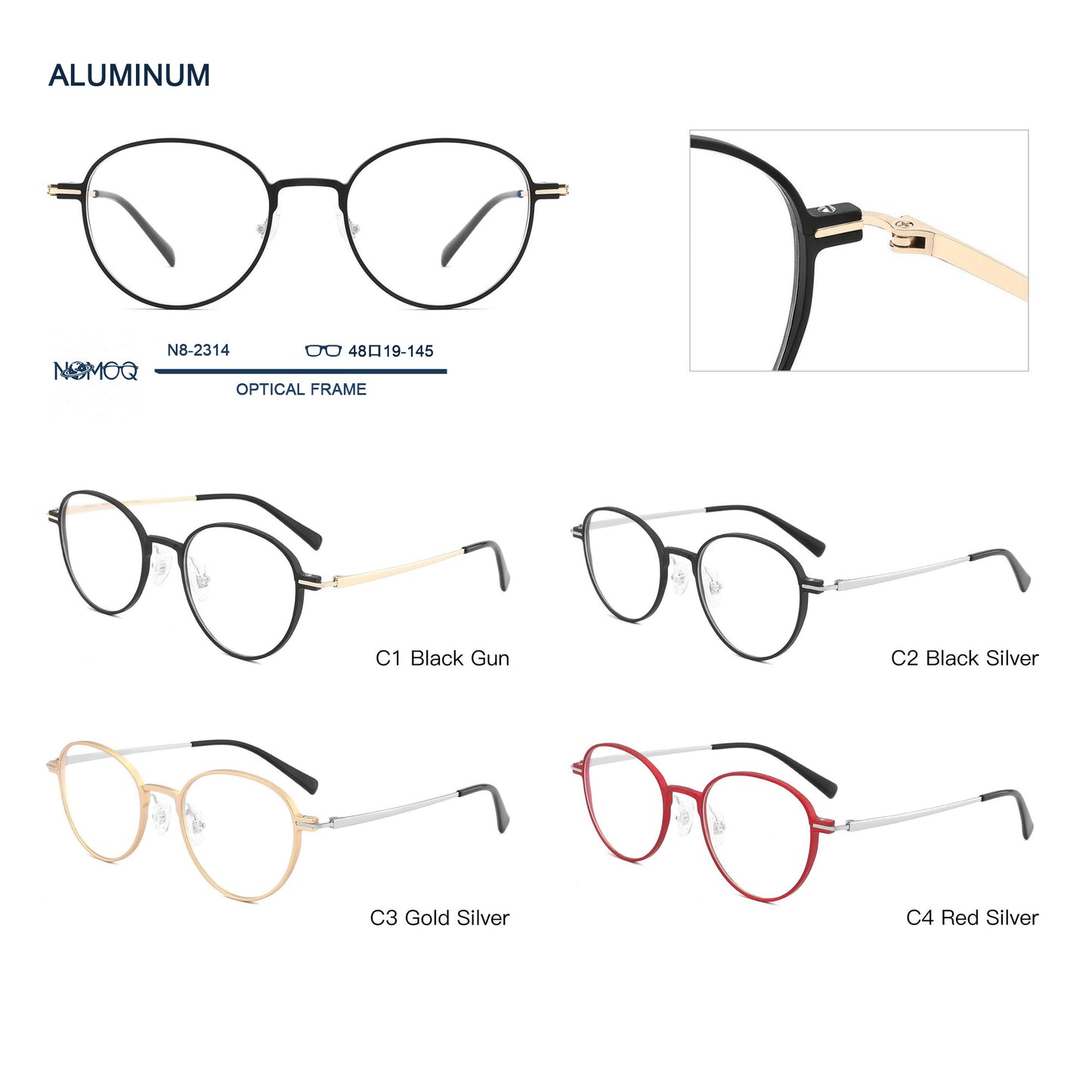 Aluminum+Titanium Optical Frame N8-2314