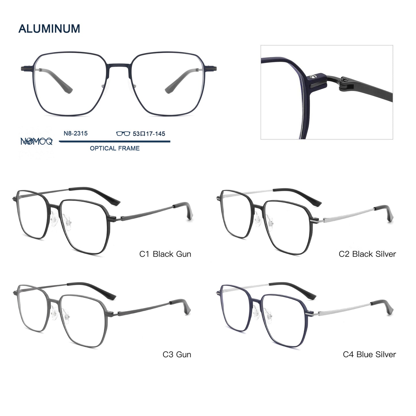 Aluminum+Titanium Optical Frame N8-2315