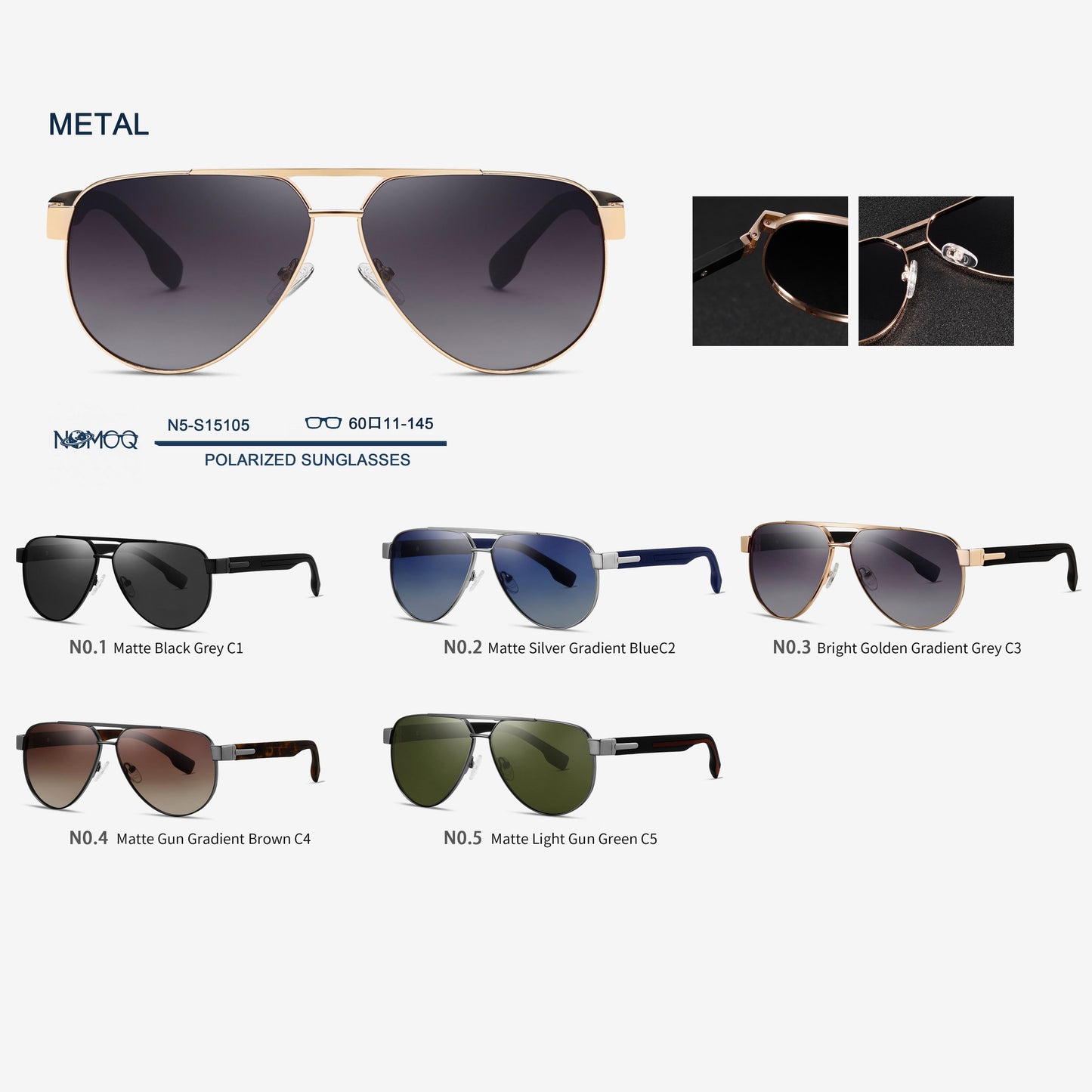 Polarized Metal Sunglasses N5-S15105