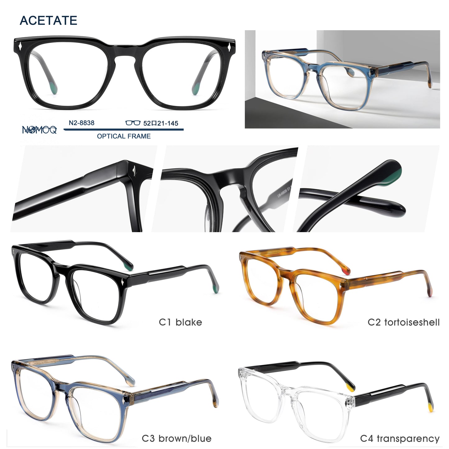 Acetate Optical Frame N2-8838
