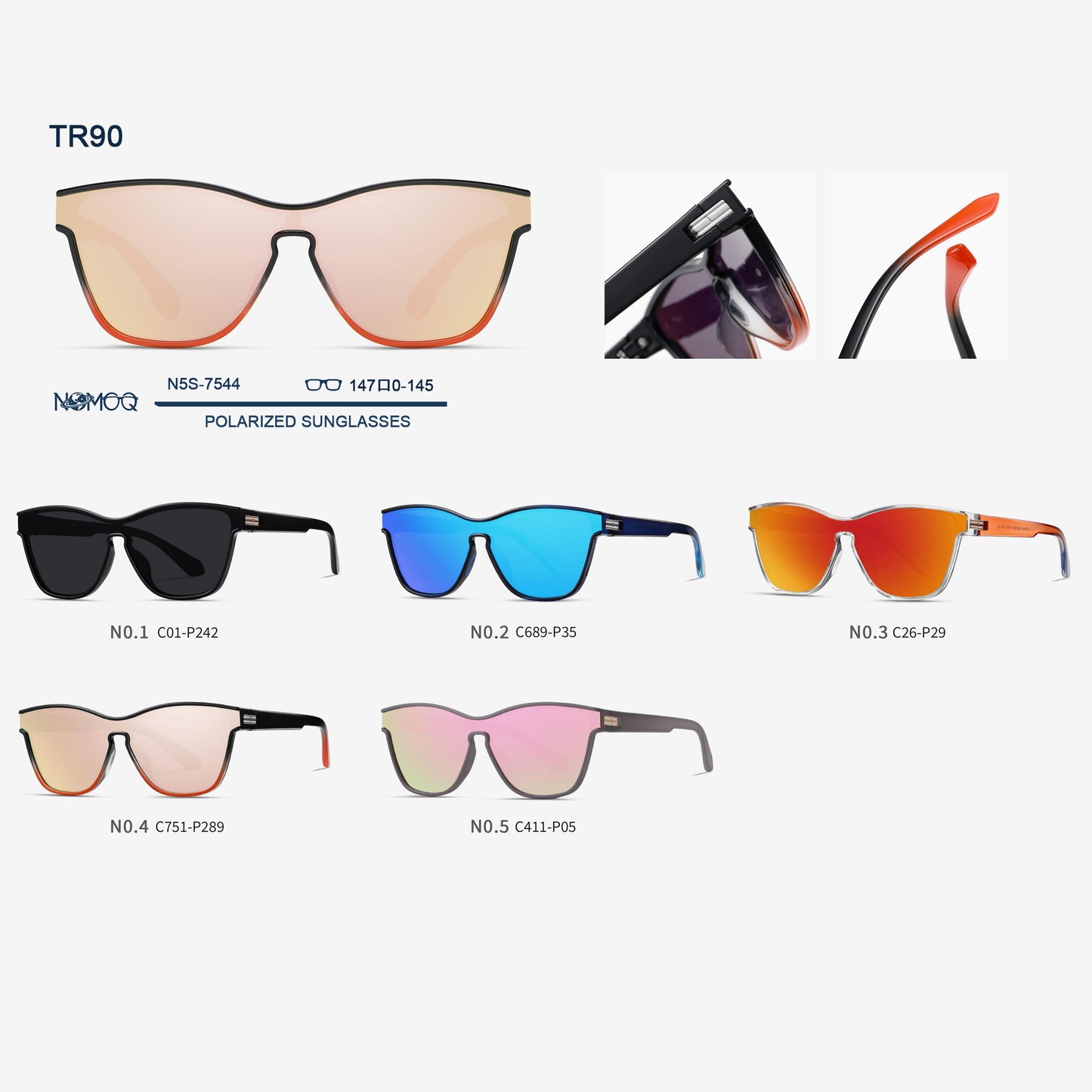 Polarized TR90 Sunglasses N5S-7544