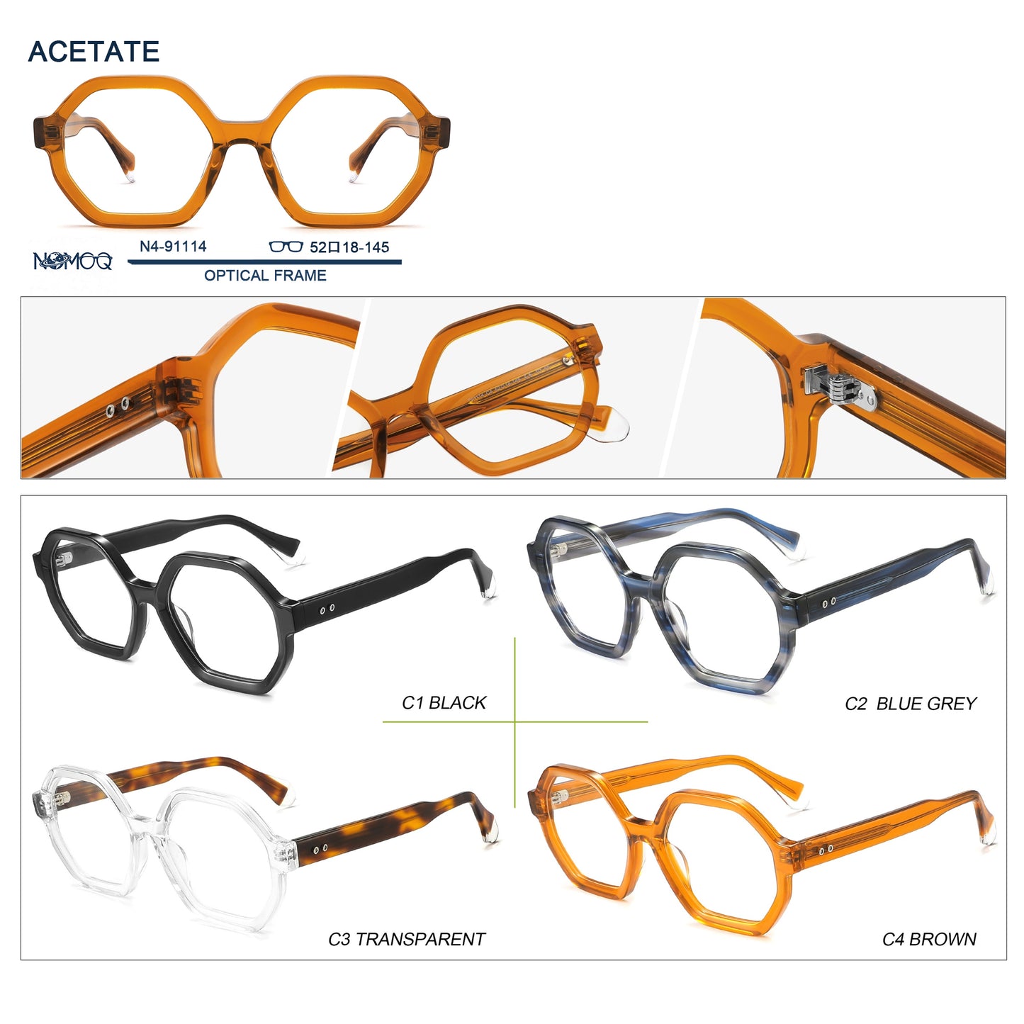 Acetate Optical Frame N4-91114